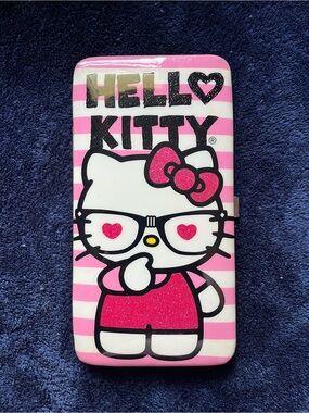 Hello Kitty Pink & WhiteGlitter Wallet with Bow